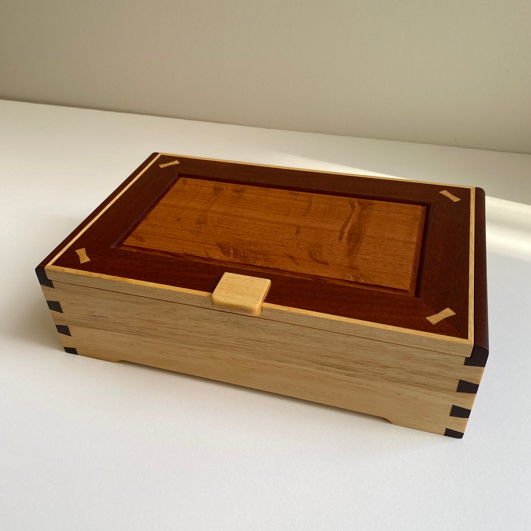 Mixed timber 'Trinket' box by Col Hosie