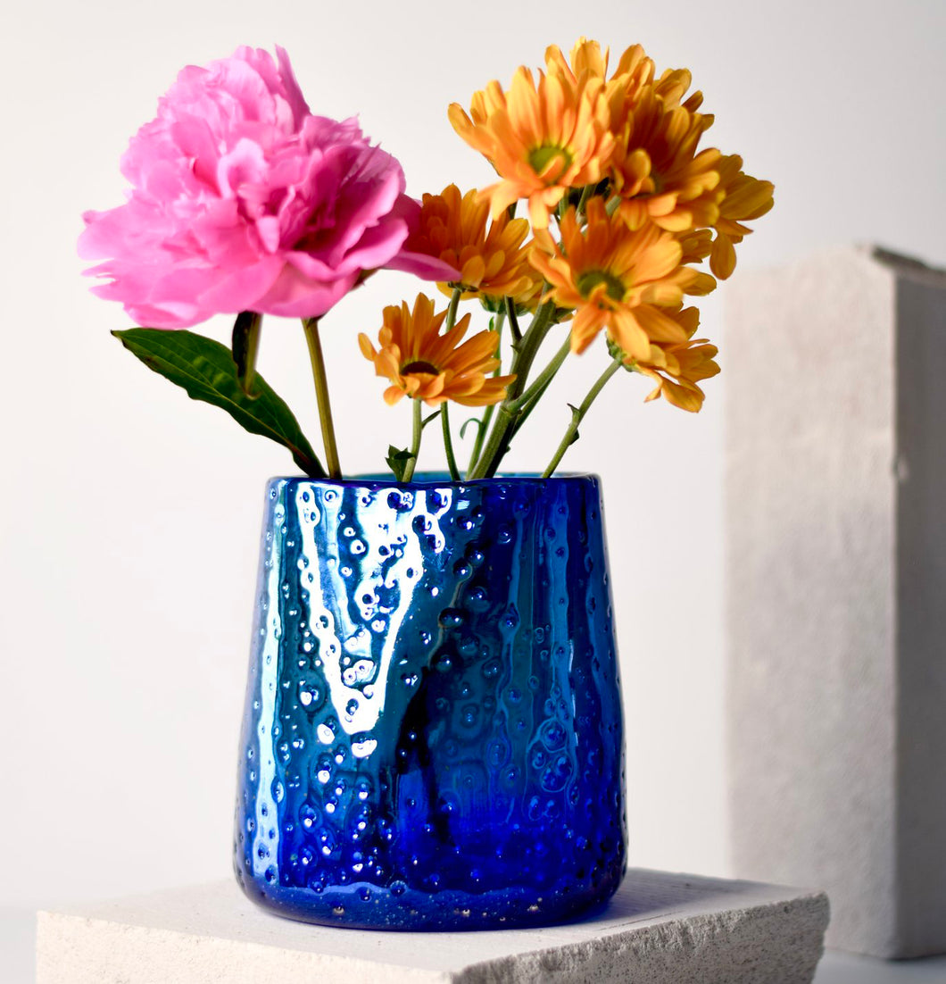 'Nailed it'  glass vase by Danielle Rickaby