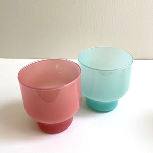 Set of two hand-blown 'Archer' cups by Thomas Yeend (various colours)