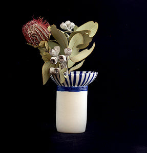 'Assemblage #4' porcelain vase by Lucile Sciallano
