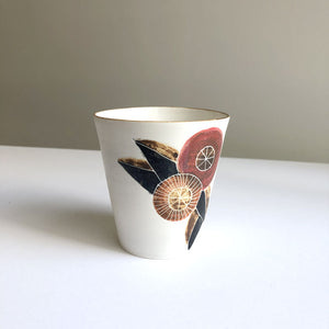 'Pinwheel' porcelain beaker by Shannon Garson