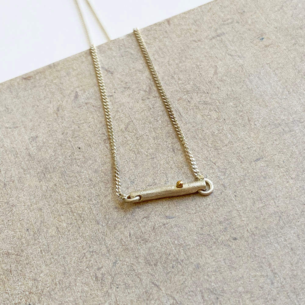 'Cactus' pendant in gold and sterling silver by Taë Schmeisser