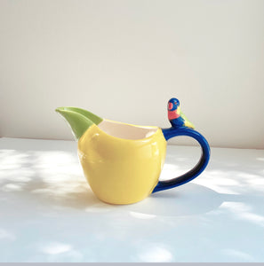 Rainbow lorikeet ceramic jug by Barbi Lock Lee