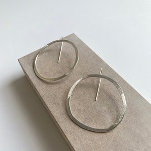 Oversized hoops in silver by Sarah Lubbock